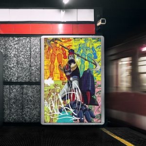 Affiche Graffiti Goldorak sur Toile Premium