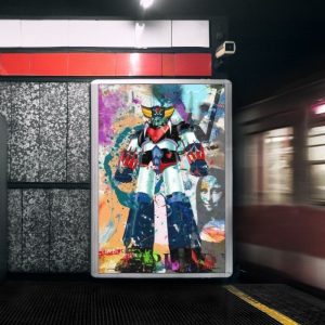 Affiche Graffiti Grendizer - Déco Murale Anime Explosive
