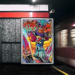 Goldorak en Version Street Art – Toile Canvas Résistante