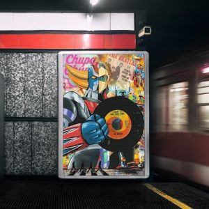 Poster Grendizer - Motifs Géométriques et Couleurs Néon