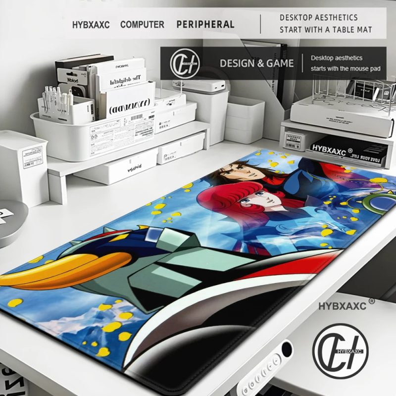 Tapis de Souris UFO Robot – Bords Cousus et Design Néon